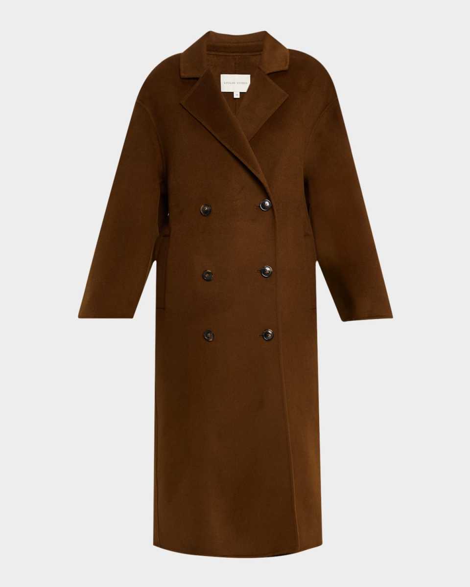 Borneo Double-Breasted Wool-Cashmere Coat